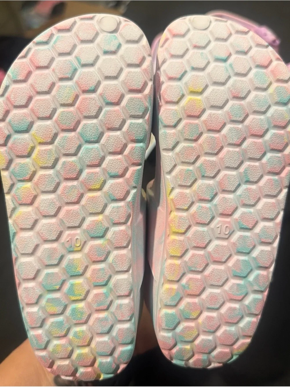 Cat & Jack Toddler Girls EVA Ade Sandals Size 10 NWT Tie Dye Purple and Pink